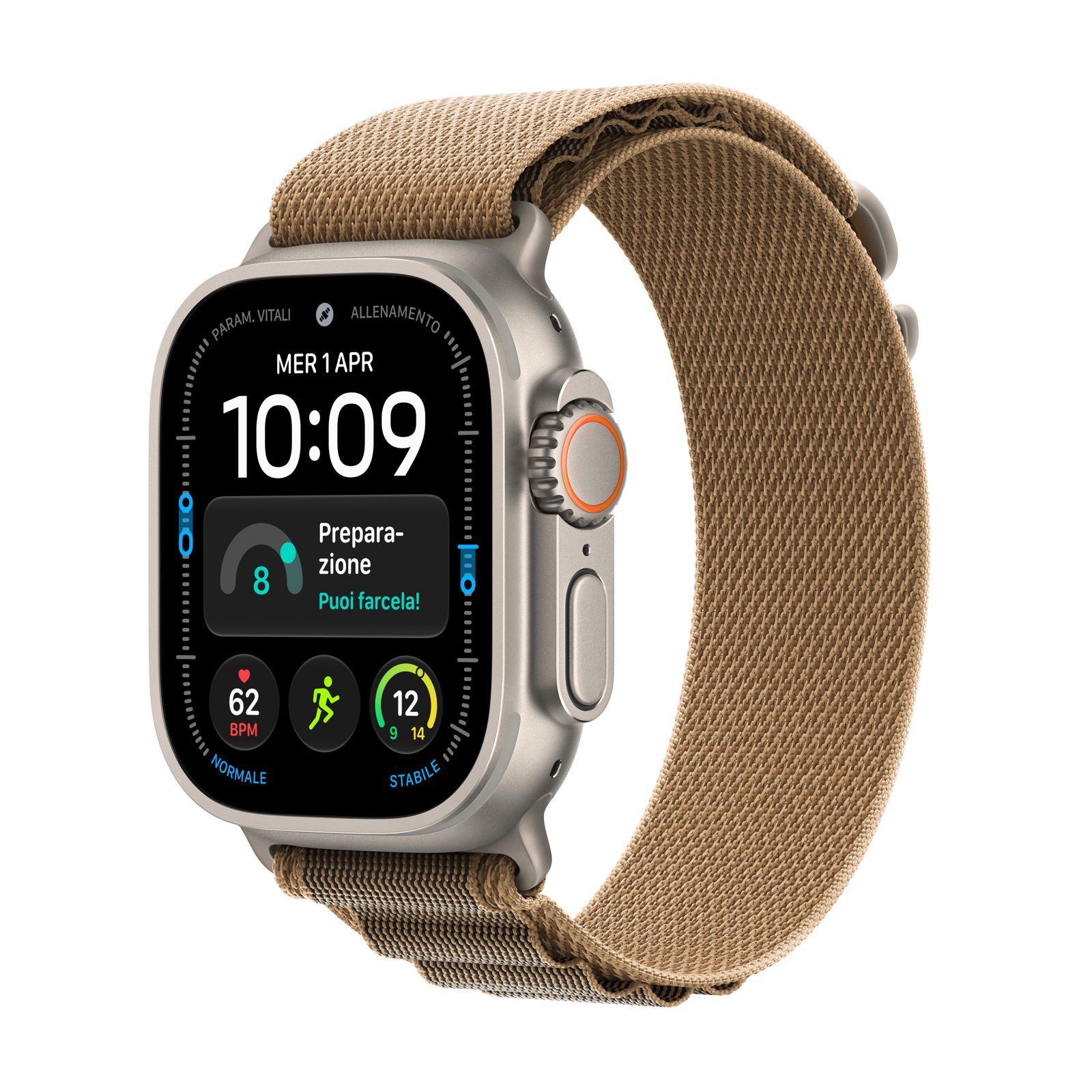 Apple Watch Ultra 4 GPS + Cellular 49 mm naturligt titan, ökensand Bergsloop - S, bild 5