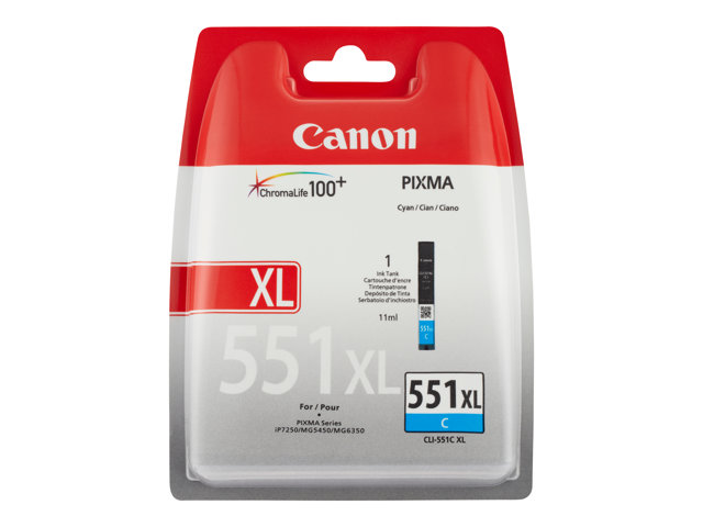 Canon CLI-551XL, cyan bläckpatron med Hög kapacitet, bild 2