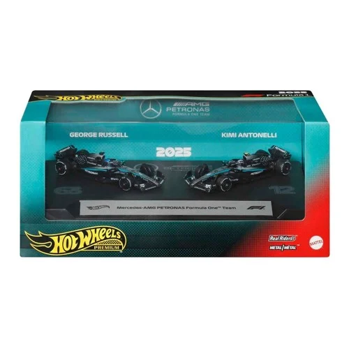 Hot Wheels F1 Racing Premium Bil Mercedes 2 pack 1:64