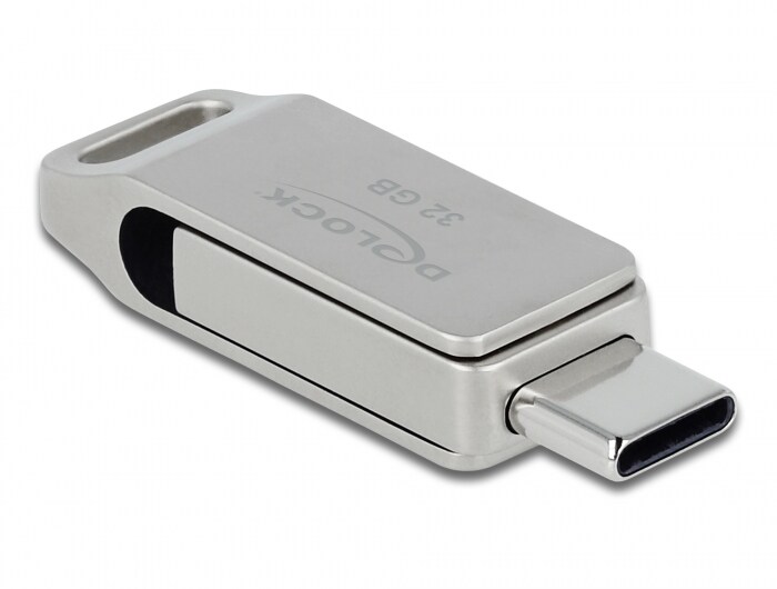 Delock USB Minnessticka 32 GB USB-C/USB-A – Silver, bild 3