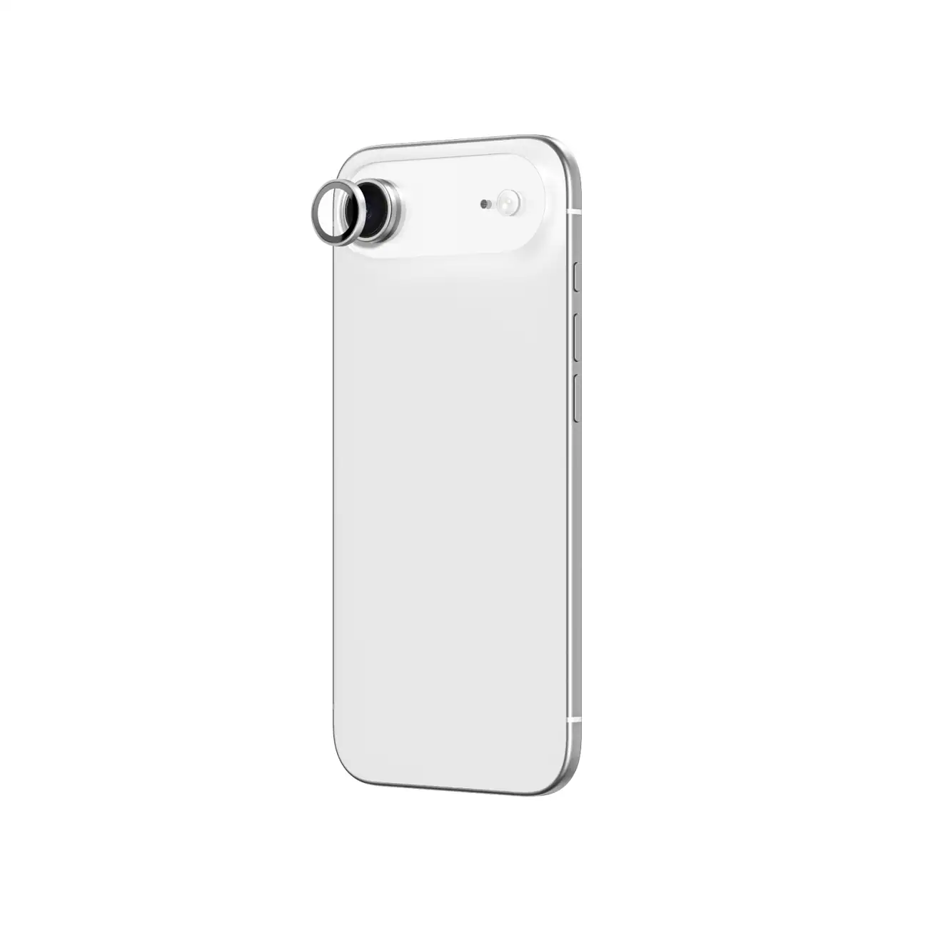AmazingThing Linsglas till iPhone 17 Air med silverfärgad aluminiumram, bild 3