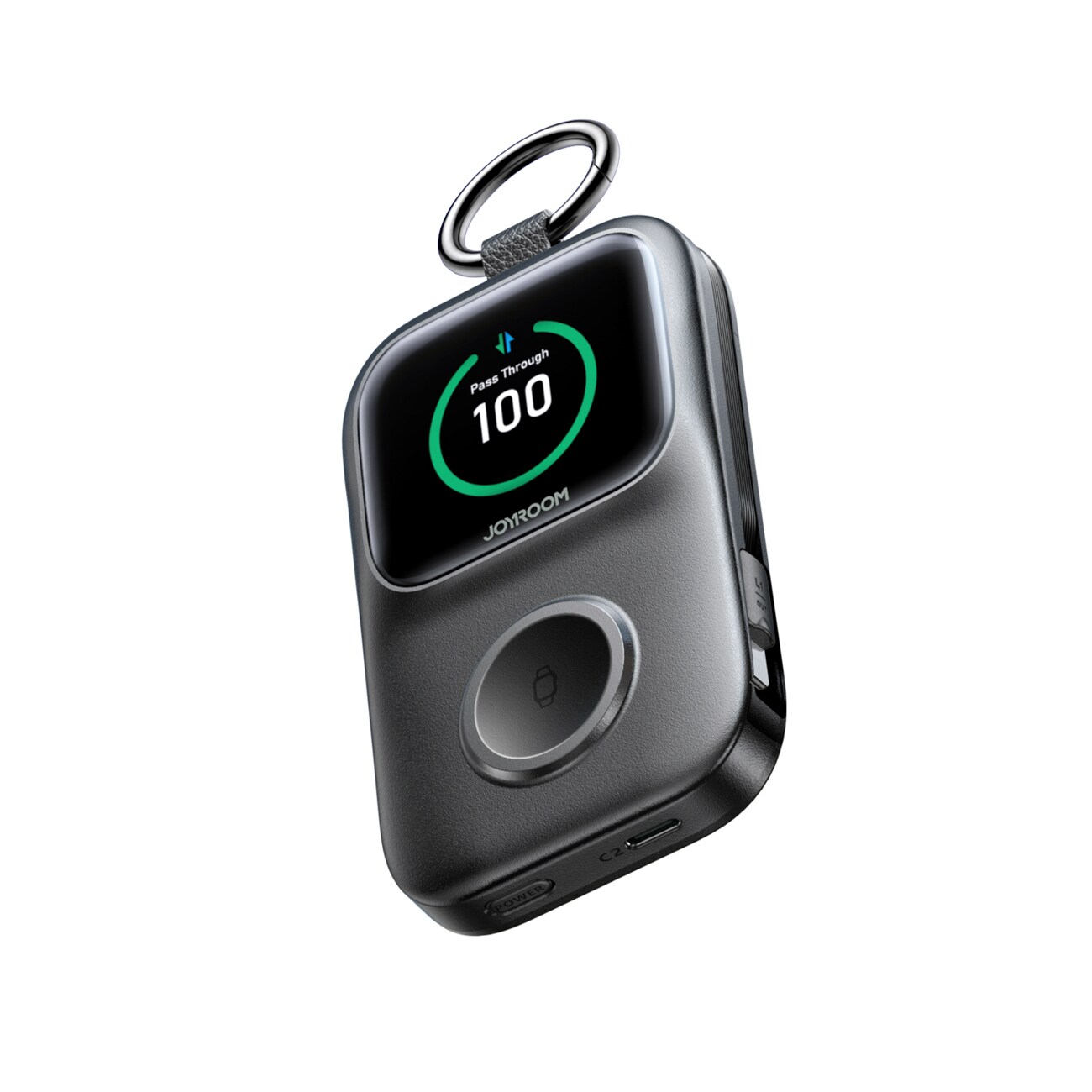 Joyroom JR-W19 5000mAh Powerbank med 5W trådlös klockladdning - Svart, bild 4