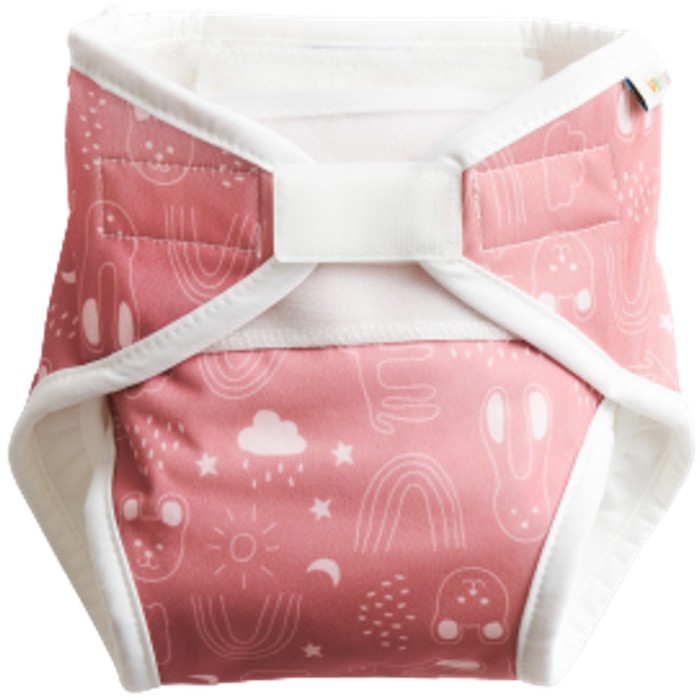 Vimse All-in-One Diaper Rusty Pink Teddy