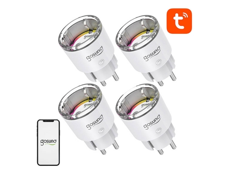 Gosund EP2 WiFi smart uttag, 4 delar (fyrpack) 10A Tuya