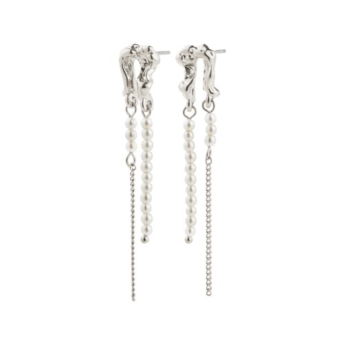 PILGRIM - VINCENT Earrings - Silver - 46 mm