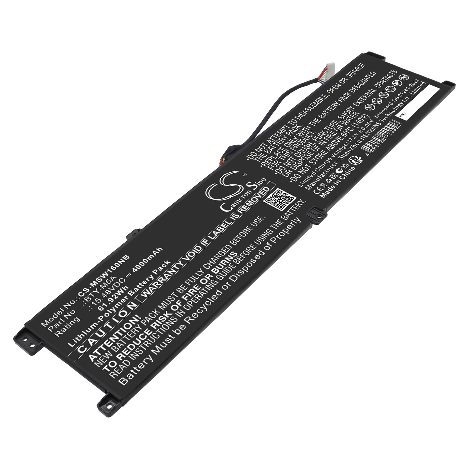 Batteri till Laptop, Bärbar dator för MSI B14VFKG-056UK, Sword 16 HX B14VFKG-056UK, bild 5