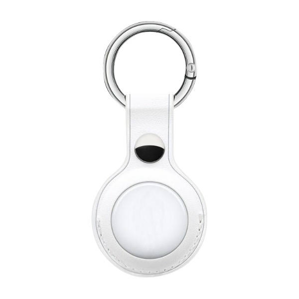 Triacle nyckelring i läder för AirTag/Triacle X-Mark Two, vit