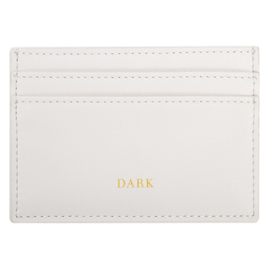 DARK Leather Card Holder Nappa Off White