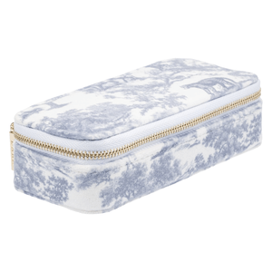 DARK Velvet Jewellery Box Mini Country Blue Savannah Pattern