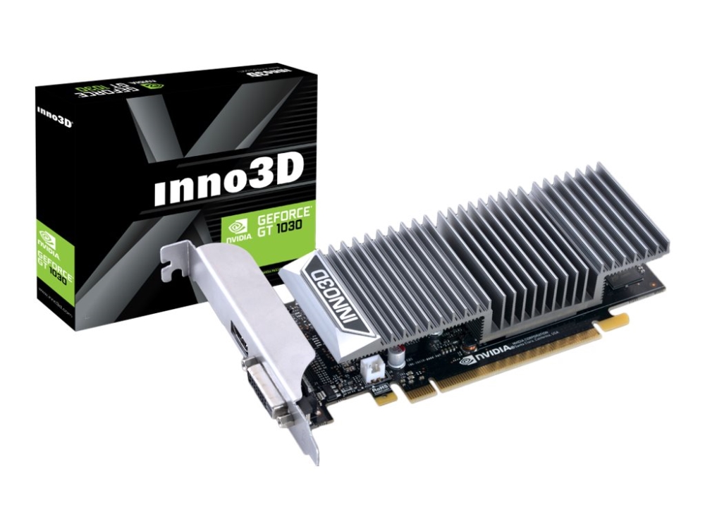 Inno3D GT 1030 grafikkort 2 GB GDDR5 fläktlöst N1030-1SDV-E5BL