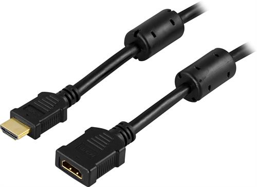 DELTACO HDMI förlängningskabel ha-ho Svart 3 m, bild 3