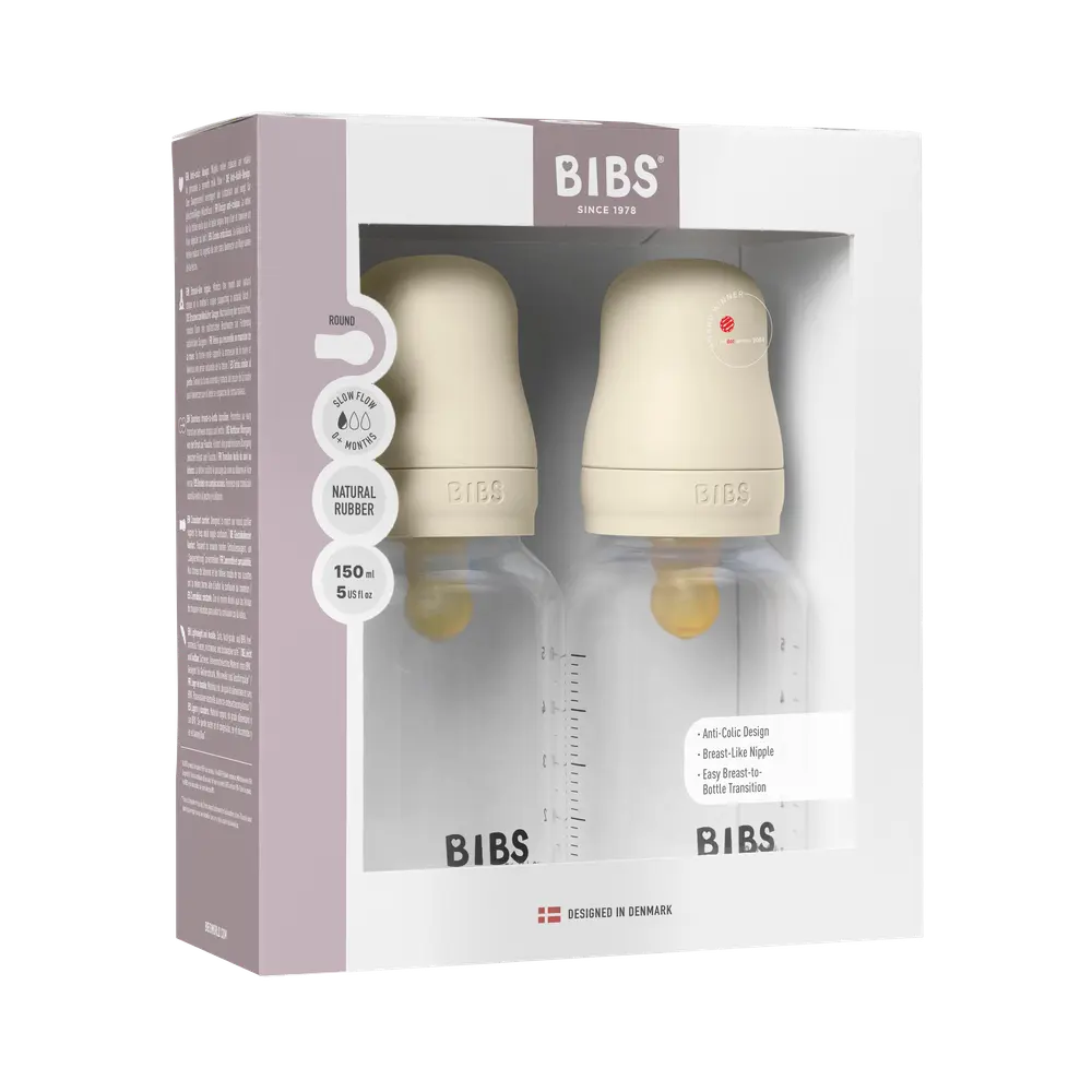 BIBS Nappflaska PP Latex 150ml Ivory 2p, 2 st, bild 3