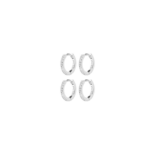 PILGRIM - ROOT Earrings 2-in-1 Set - Silver-Plated - 12 mm