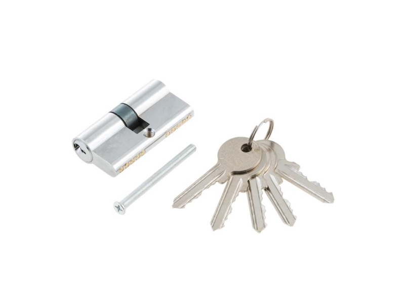 Jania cylinderrasslås 60 mm 30x30 krom - 5 nycklar