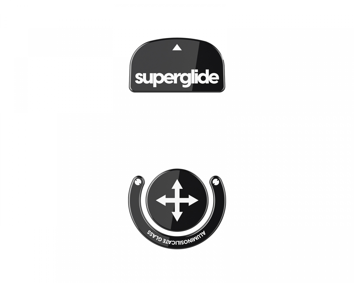 Superglide Glas Skates till Logitech G Pro X Superlight - Svart