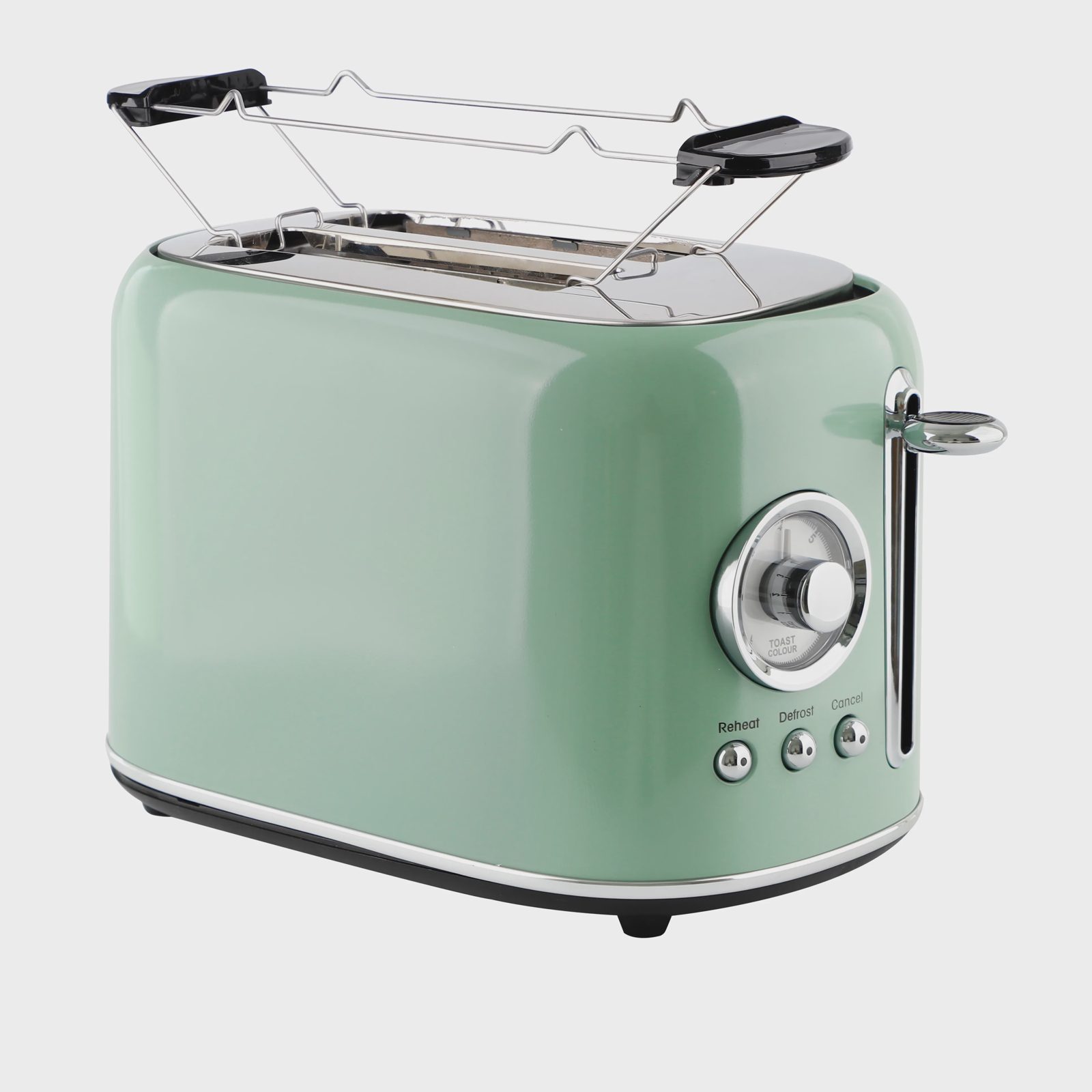 Emerio TO-133281, 2 skivor, Grön, Knappar, Nivå, 800 W, 301 mm, 168 mm