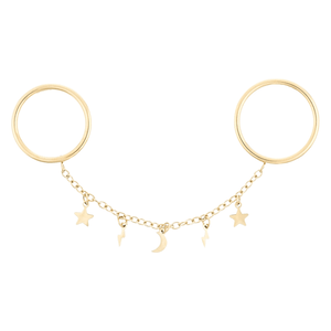 DARK Charm Double Ring 2-4 Gold