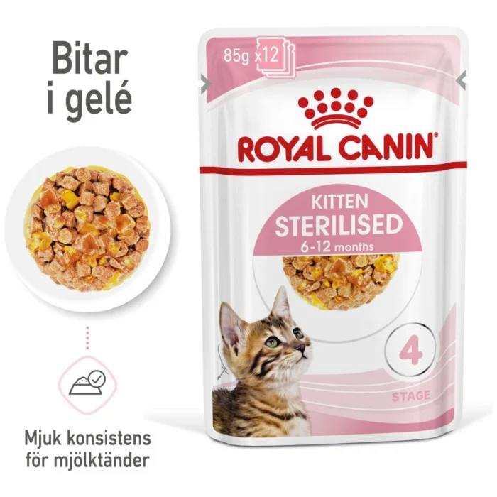 Royal Canin Kitten Sterilised Jelly Våtfoder för kattunge 12x85 g