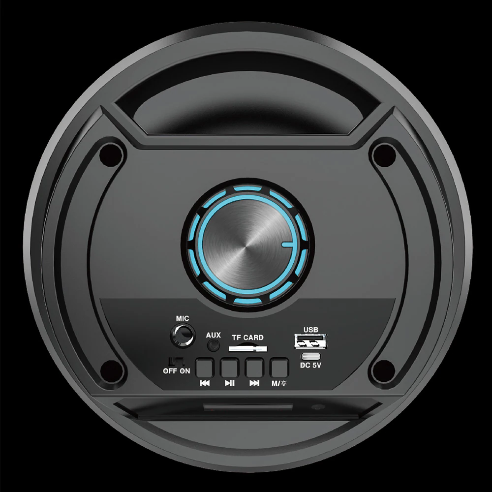United SPK2574 Bluetooth-högtalare 16 W / karaokehögtalare med LED och mikrofon – Svart, bild 3