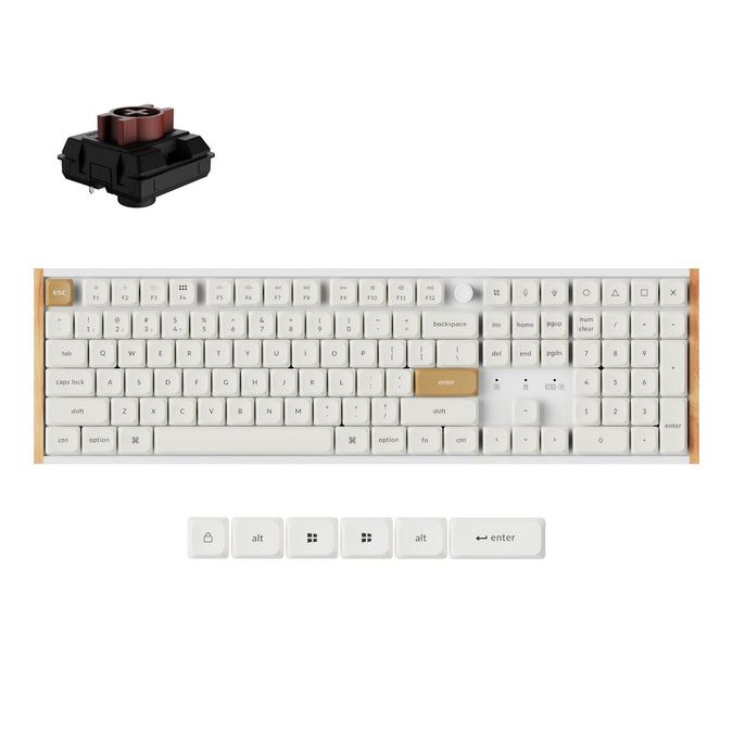 Keychron K5 Ultra Wood White Wireless Pom Brown
