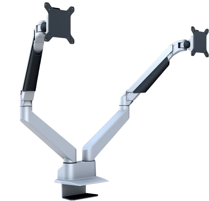 M VESA Gas Lift Arm Dual Side by Side Silver