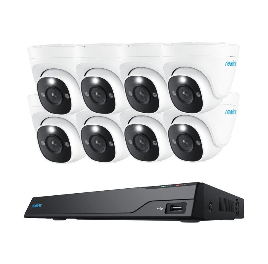 Reolink NVS16-8MD8 (Dome) NVR | 4K | 8 MP | 16 kanaler | 8x D800 | PoE | 4 TB