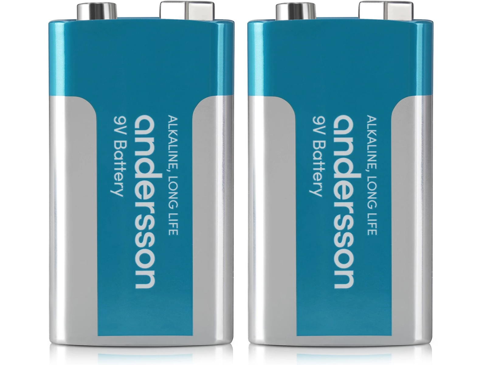 2-pack alkaliska 9V batterier för rökdetektorer