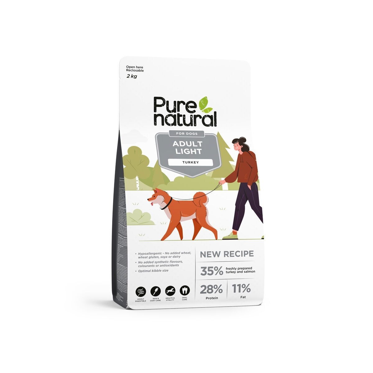 Purenatural Dog Adult Light Turkey Torrfoder till Hund 2 kg
