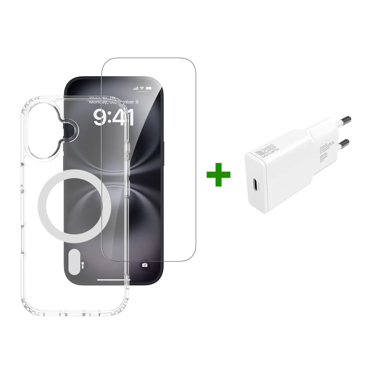 4smarts 3-i-1 Premium Starter Set för Apple iPhone 17 (MagSafe-kompatibelt)