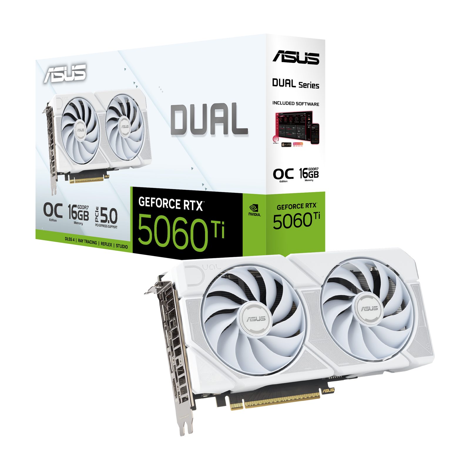 ASUS GeForce RTX 5060 Ti 16GB Dual White OC, bild 4