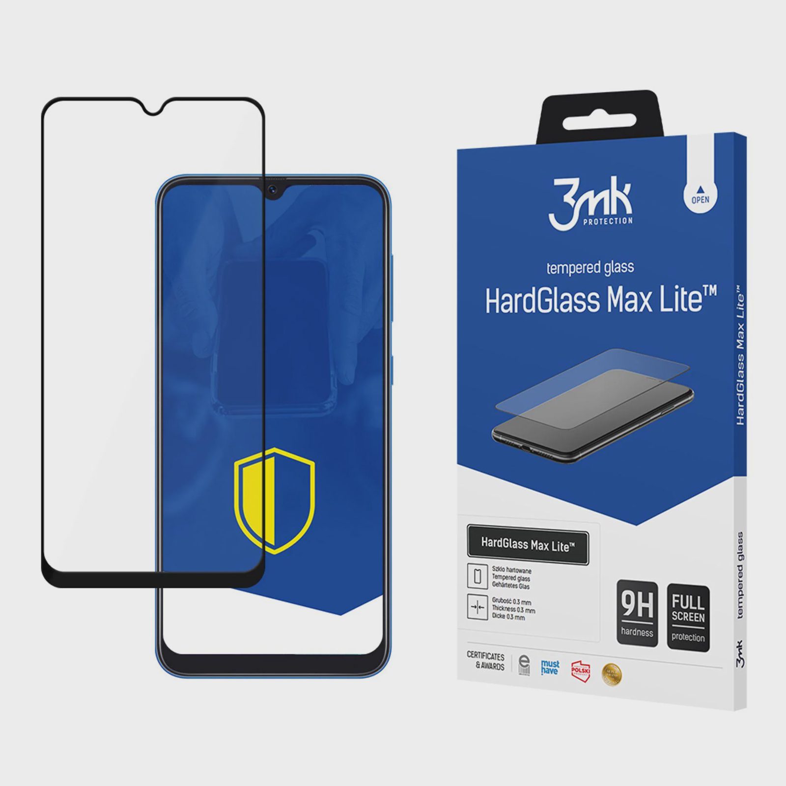 9H 3mk HardGlass Max Lite™-glas till Samsung Galaxy A50s
