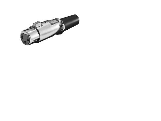 Goobay 11223, XLR-3 pin, Svart, Silver, Honkoppling, Rak, Polyvinylklorid (PVC), Zink, Nickel, bild 2