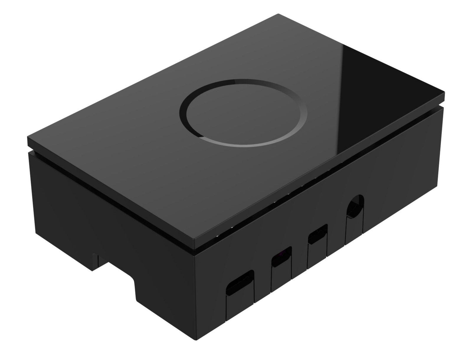 Raspberry Pi 4 Model B Case - Svart, bild 4
