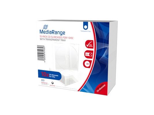 MediaRange BOX32-T, Plastfodral, 1 diskar, Transparent, Plast, 140 mm, 5,2 mm