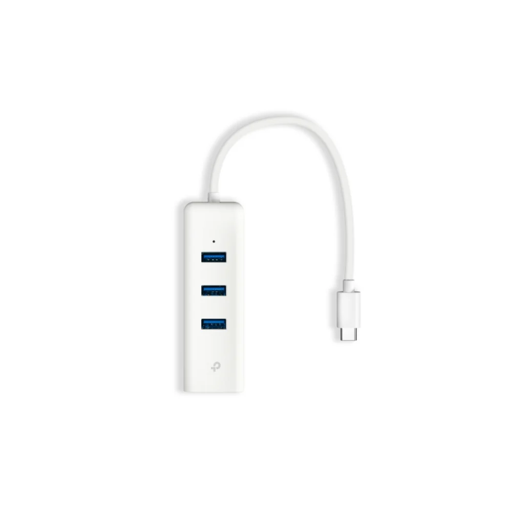 TP-Link Nätverksadapter USB-C till RJ45 1Gbps + 3-port USB Hub
