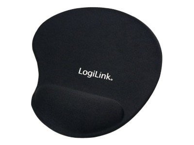LogiLink GEL Mouse Pad, med handledstöd i silikon - Svart
