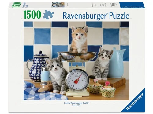 Ravensburger Pussel: Kittens in the Kitchen 1500 Bitar, bild 2