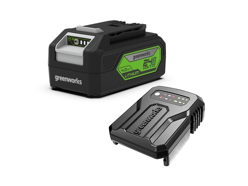 Greenworks GSK24B4 startset batteri och laddare - 24V 4Ah