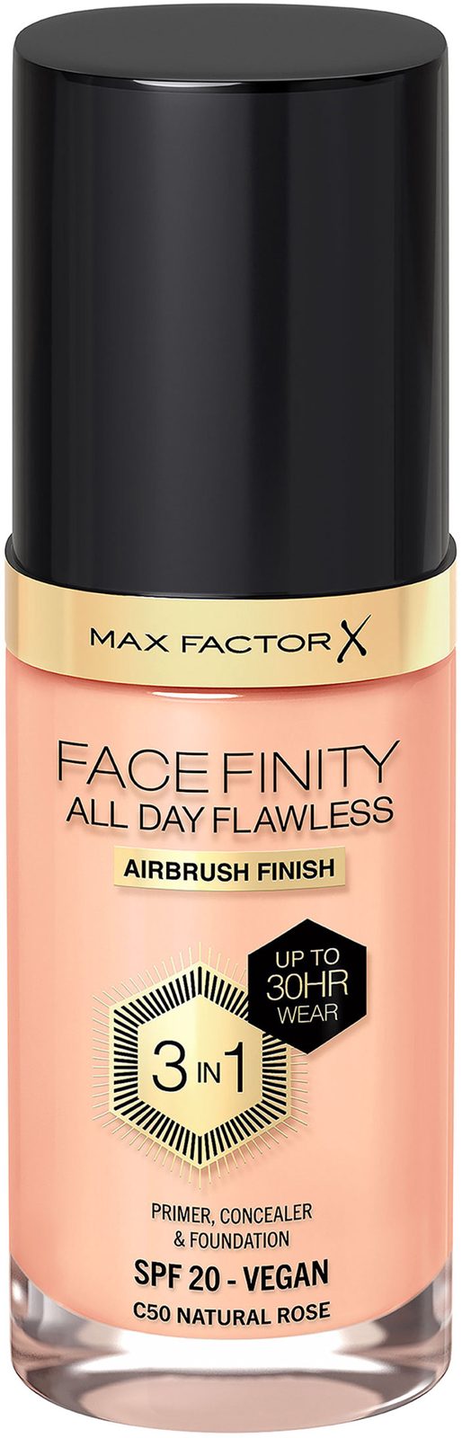 Max Factor All Day Flawless 3in1 Foundation 50 Natural Rose