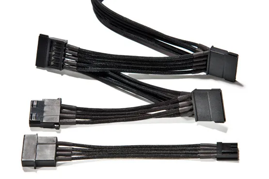 be quiet! MULTI POWER CABLE CM-61050 - Strömkabel - 4 pin strömuttag för minimikontakt, SATA-ström - 100 cm - svart