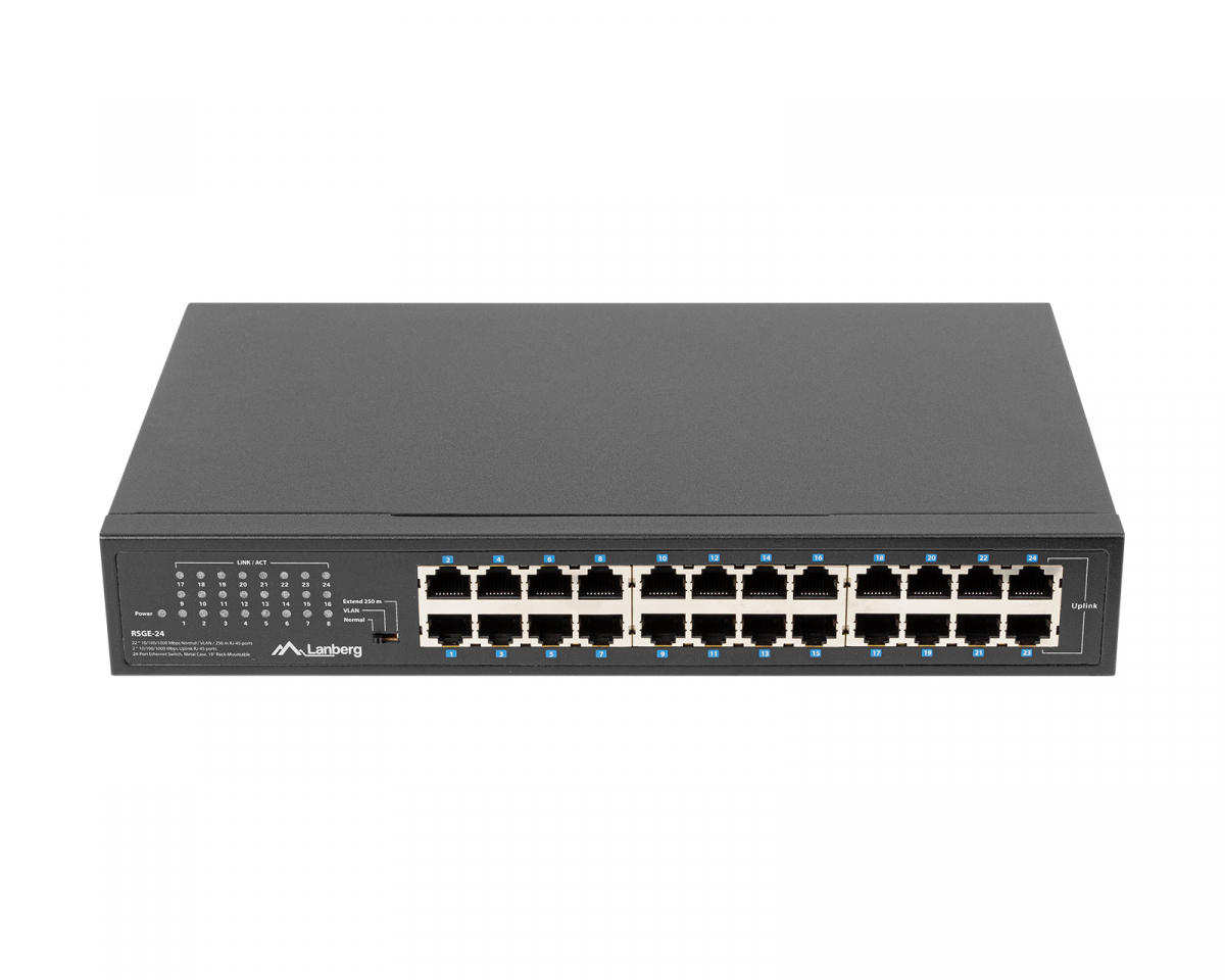 Lanberg Switch Rack 19” 24-Port 1GB, bild 2