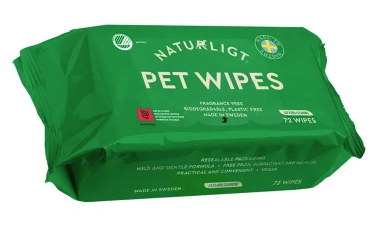 Naturligt Pet Wipes 72-pack