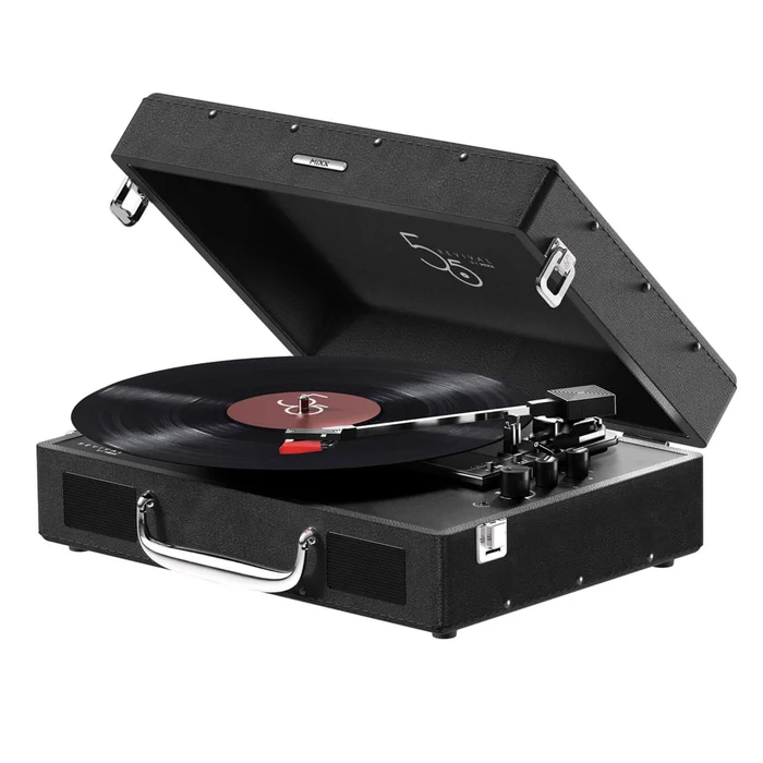 Mixx Revival 55 Vinyl Record Player Bluetooth / Bärbart fodral / Inbyggda högtalare - Svart