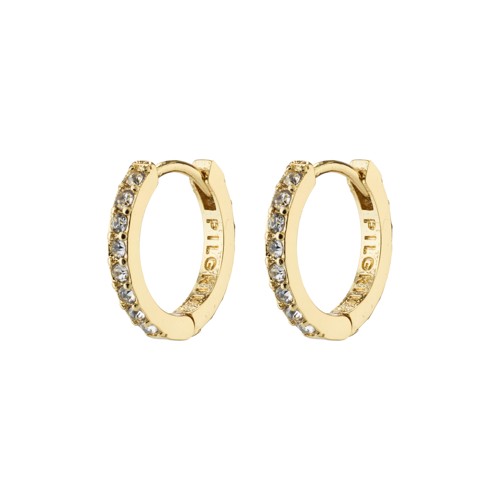 PILGRIM - EBNA Small Crystal Hoops - Gold-Plated - 13 mm