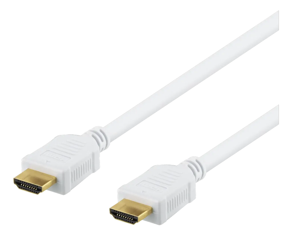 HDMI-kabel Deltaco, Ethernet, 4K@30Hz, 10 meter - Vit, bild 5