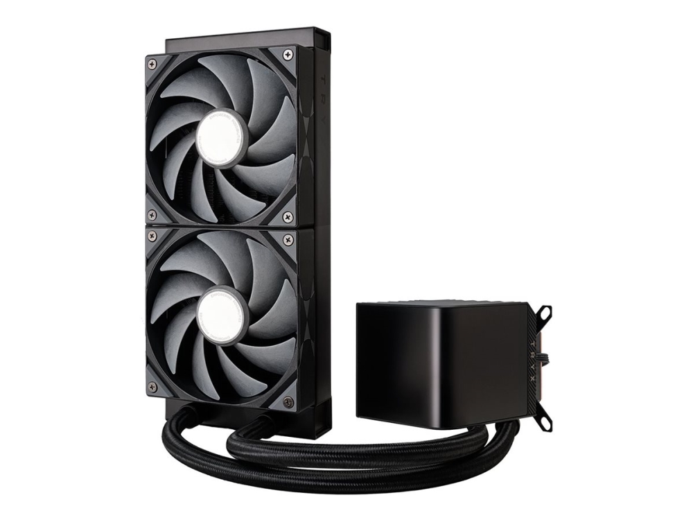 TRYX PANORAMA - Kylsystem med vätska till processorn - med L-formad AMOLED-skärm - Elementstorlek: 240 mm - (för: LGA115x Socket, LGA1200, LGA1700, LGA1851, AM4, AM5) - koppar - 120 mm - svart