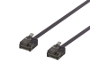 Nätverkskabel oskärmad Cat6a, flat, 1mm tjock, 5 meter - Svart
