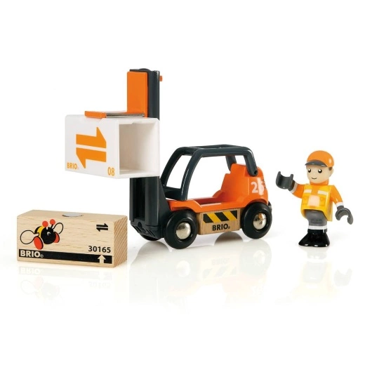 Brio Trätåg - Gaffeltruck med förare