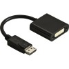 Adapter från DisplayPort hane till DVI-D Dual Link hona, 0,2 meter, 1080@60Hz, svart