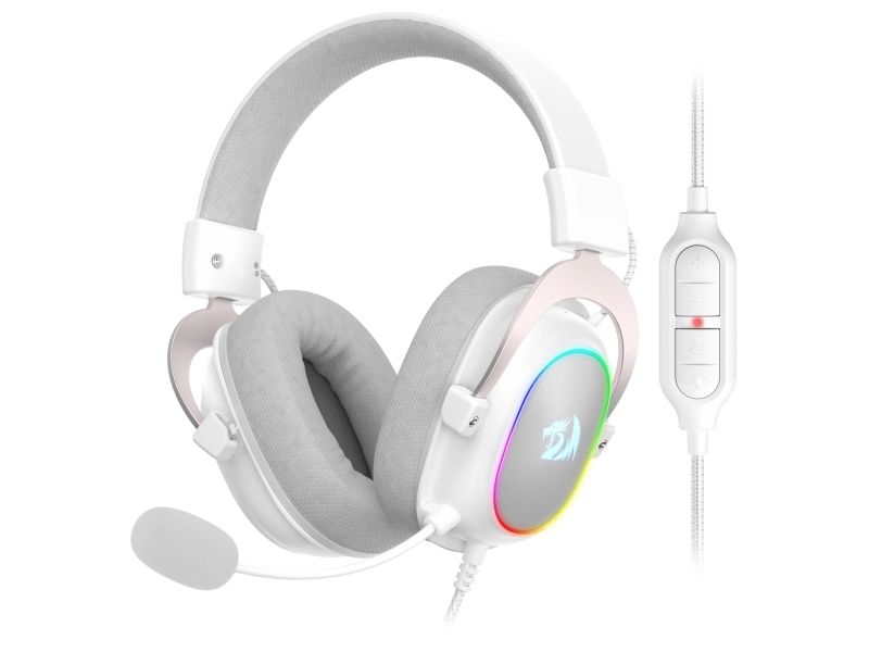 REDRAGON H510 ZEUS-X, Kabel, 50 - 20000 hz, Spela, Headset, Vit